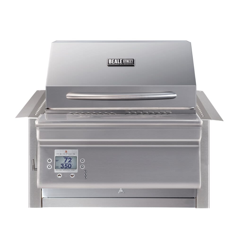 Memphis Beale Street 34" Stainless Steel Built-In Wi-Fi Controlled Pellet Grill BGBS26 outdoor kitchen empire