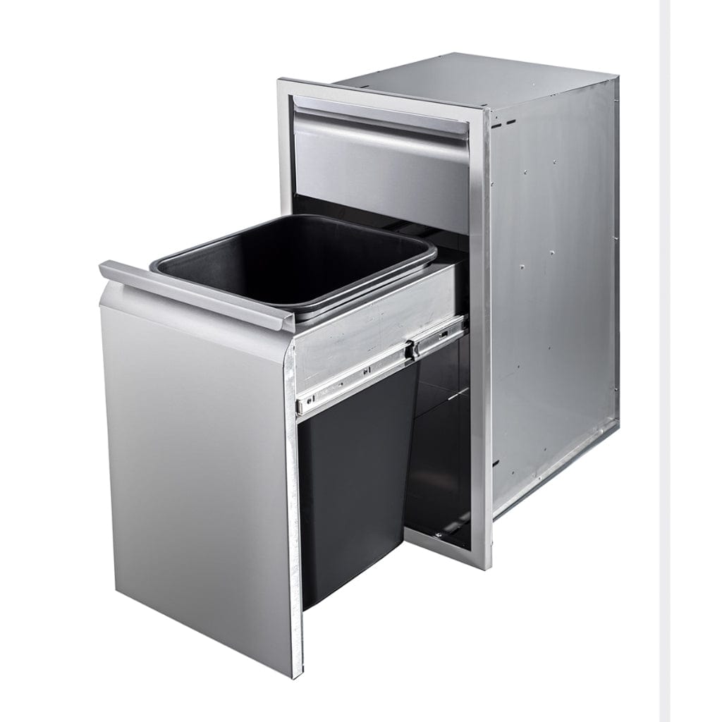 Memphis Grills 15" Stainless Steel Single Access Drawer with Trash Bin and Soft Close VGC15BWB1 outdoor kitchen empire
