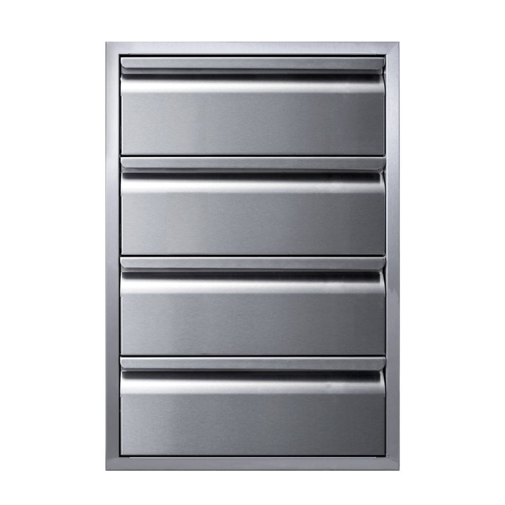 Memphis Grills 21" Stainless Steel Quadruple Access Drawer with Soft Close VGC21DB4 outdoor kitchen empire