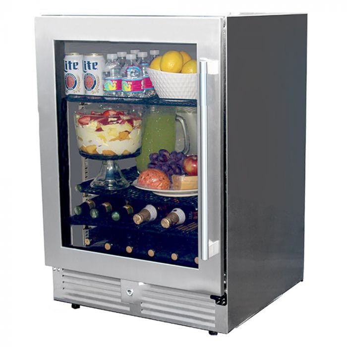 MHP Modern Home Products 24â€ Built-In or Portable Outdoor Rated Refrigerator PFFRIG24 outdoor kitchen empire