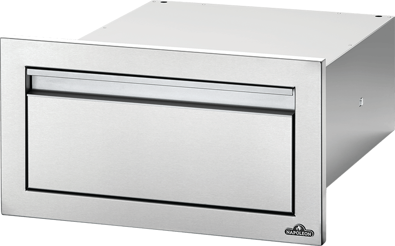Napoleon Built-In Components 18" X 8" Stainless Steel Single Drawer BI-1808-1DR outdoor kitchen empire