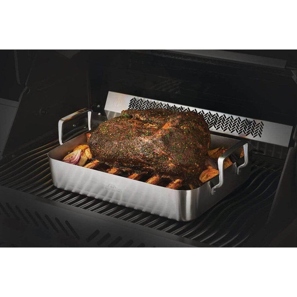 Napoleon Premium Stainless Steel Roasting Pan with Bamboo Cutting Board 56033 outdoor kitchen empire