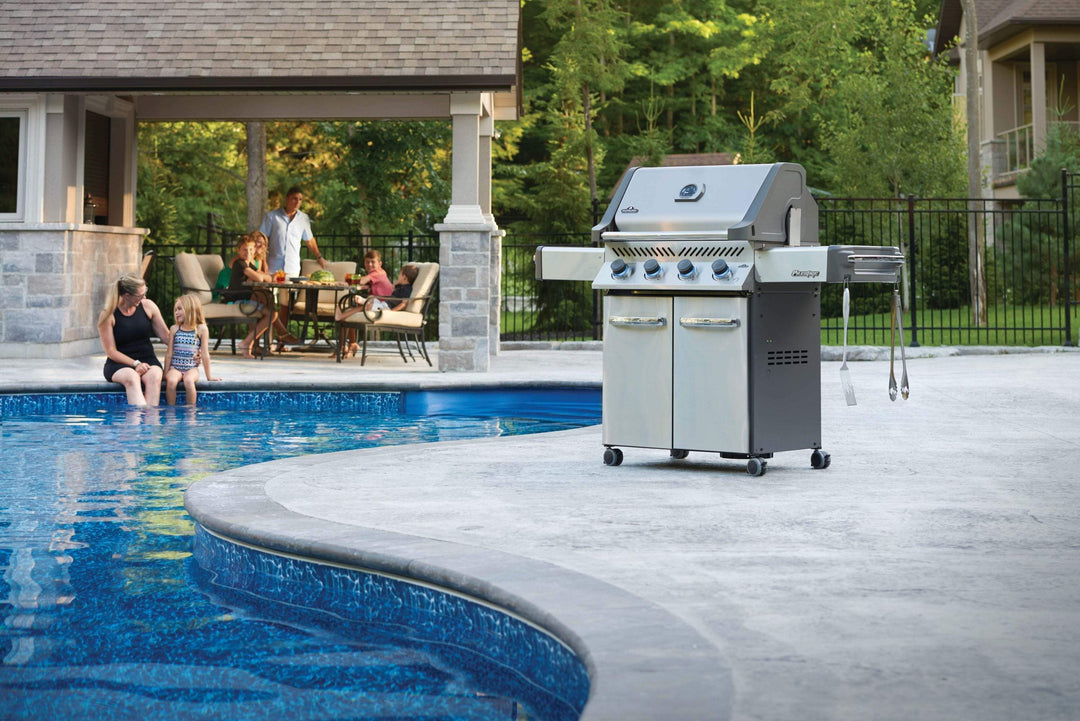 Napoleon Prestige 500 RSIB Stainless Steel Natural Gas Grill w/ Infrared Side & Rear Burners P500RSIBNSS-3 outdoor kitchen empire