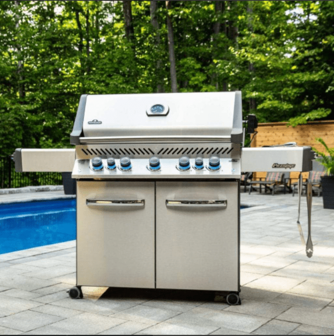 Napoleon Prestige 665 RSIB with Infrared Side and Rear Burners Gas Grill outdoor kitchen empire