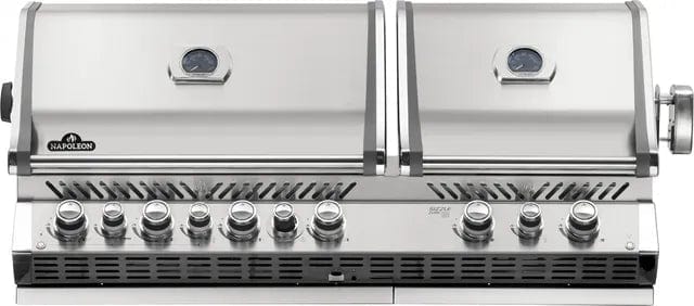 Napoleon Prestige PRO 825 Built-in Gas Grill with Infrared Rear Burner and Sear Burner and Rotisserie kit outdoor kitchen empire