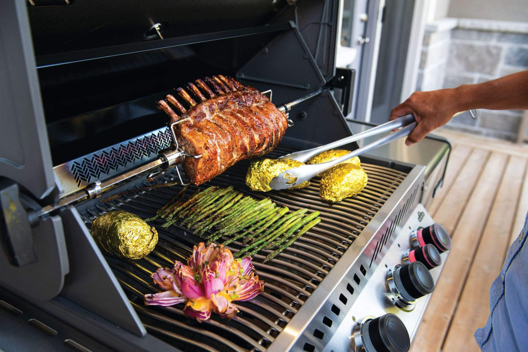 Napoleon Prestige PRO™ 500 RSIB Propane Gas Grill w/ Infrared Rear & Side Burners PRO500RSIBPSS-3 outdoor kitchen empire
