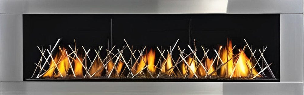 Napoleon Tall Linear Vector Series Nickle Stix Designer Fire Art LDNS Fireplace Accessories LDNS outdoor kitchen empire