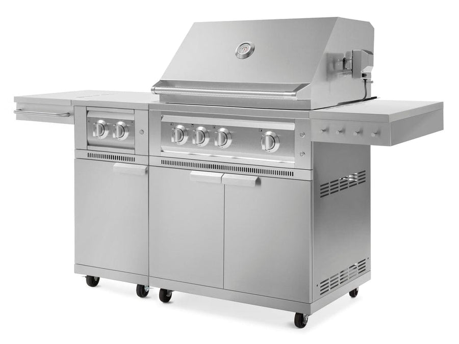 Newage 36 inch Stainless Steel 2-Piece Grill Cart with Platinum Grill and Dual Side Burner Grills outdoor kitchen empire