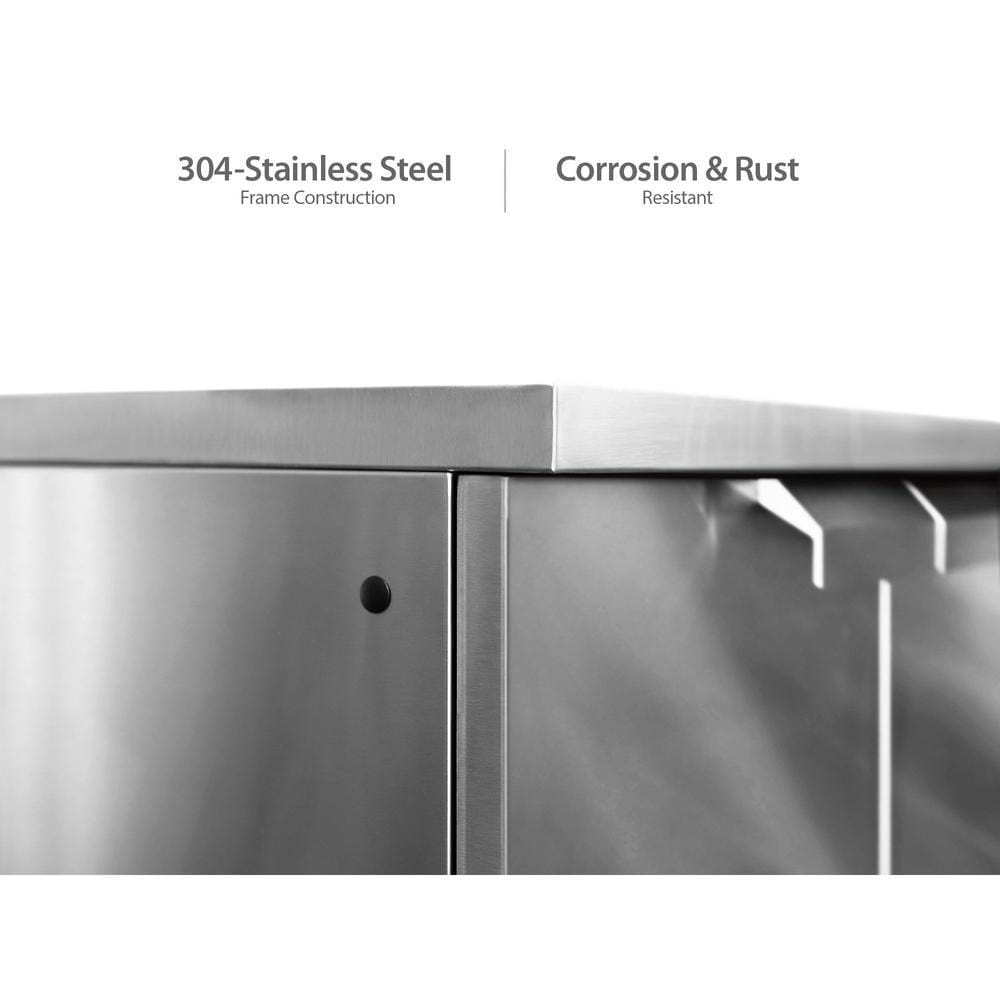 Newage 4-Piece Set Countertop Stainless Steel Outdoor Kitchen Cabinets 65052 BBQ Island Components 65052 outdoor kitchen empire