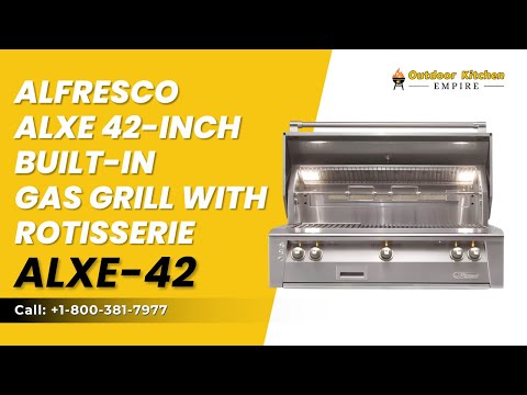 Alfresco ALXE 42-Inch Built-In Gas Grill With Rotisserie