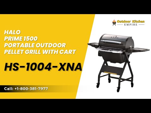 Halo Prime 1500 Portable Outdoor Pellet Grill with Cart HS-1004-XNA