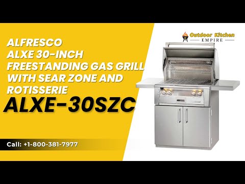 Alfresco ALXE 30-Inch Freestanding Gas Grill with Sear Zone and Rotisserie