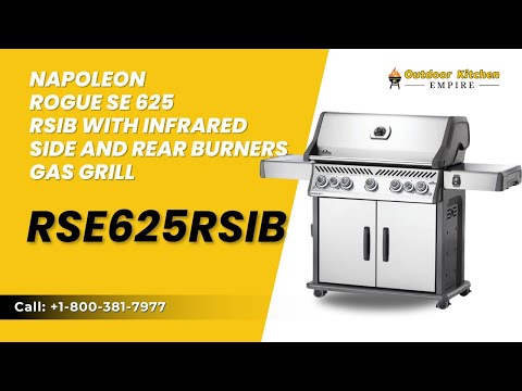 Napoleon Rogue SE 625 RSIB with Infrared Side and Rear Burners Gas Grill RSE625RSIB