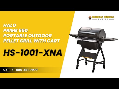 Halo Prime 550 Portable Outdoor Pellet Grill with Cart HS-1001-XNA
