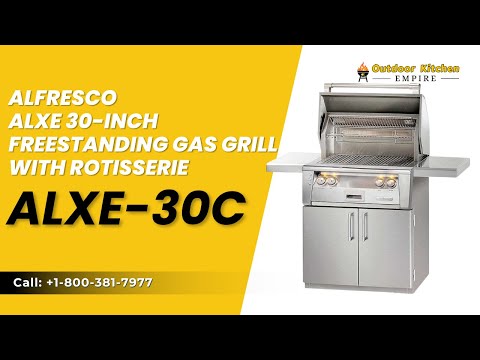 Alfresco ALXE 30-Inch Freestanding Gas Grill with Rotisserie
