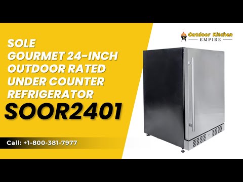 Sole Gourmet 24-inch Outdoor Rated Under Counter Refrigerator SOOR2401