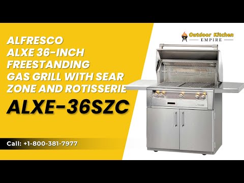 Alfresco ALXE 36-Inch Freestanding Gas Grill With Sear Zone And Rotisserie
