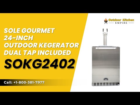 Sole Gourmet 24-inch Outdoor Kegerator Dual Tap Included SOKG2402