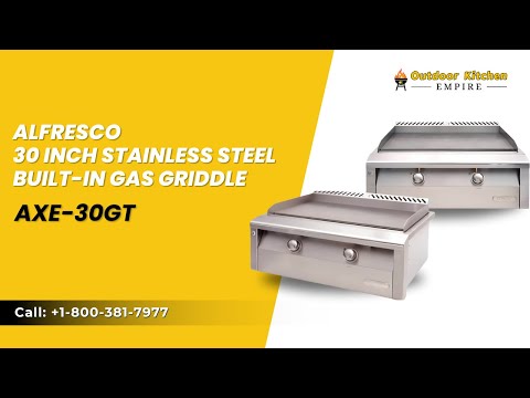 Alfresco 30-Inch Stainless Steel Built-In Gas Griddle