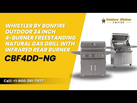 Whistler by Bonfire Outdoor 34 inch 4-Burner Freestanding Natural Gas Grill with Infrared Rear Burner CBF4DD-NG