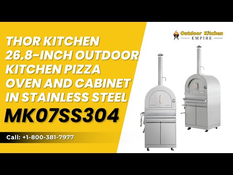 Thor Kitchen 26.8-inch Outdoor Kitchen Pizza Oven and Cabinet in Stainless Steel MK07SS304