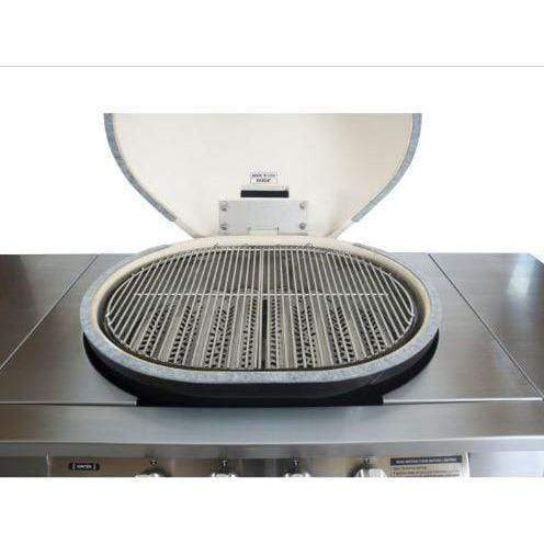 Primo All-In-One Oval G 420 Ceramic Gas Grill PGGXLC (Cart-Mounted) outdoor kitchen empire