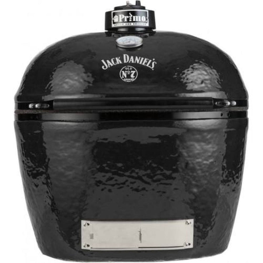 Primo Jack Daniel's Edition Oval XL 400 Ceramic Charcoal Grill PGCXLHJ outdoor kitchen empire