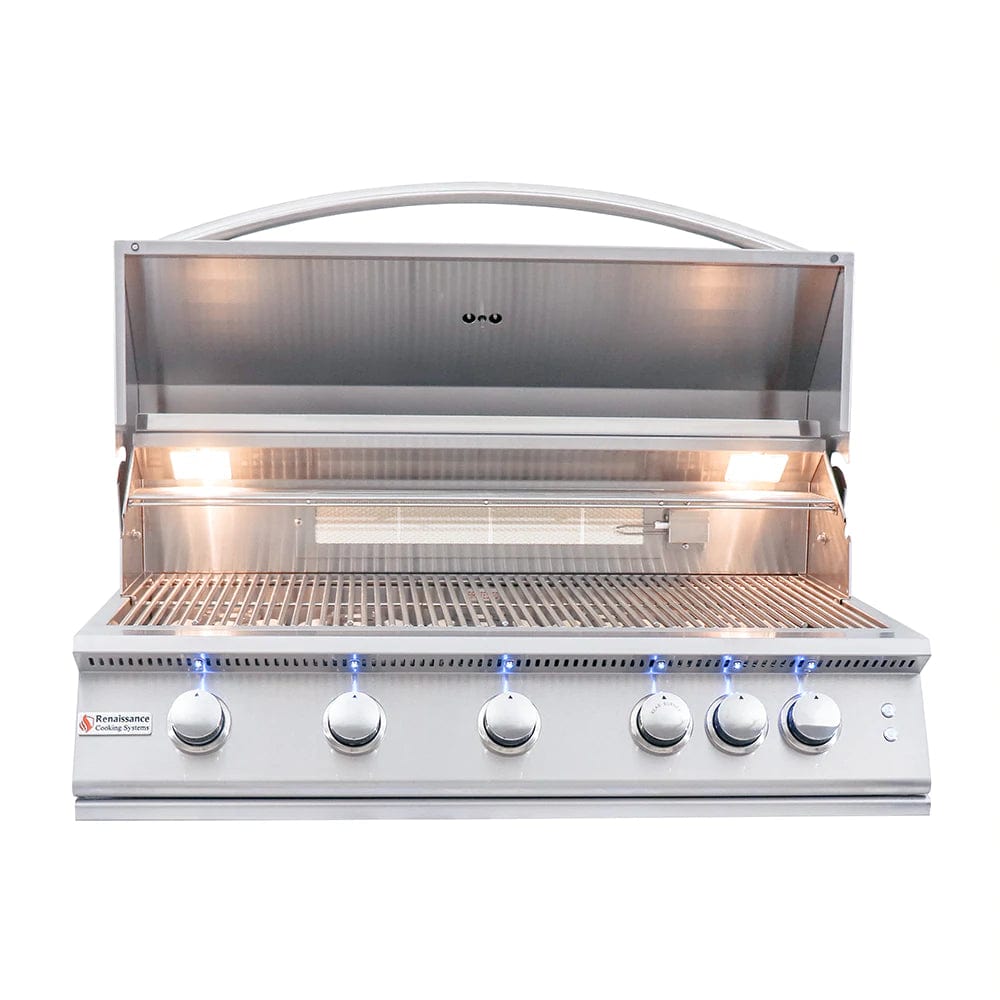 RCS Premier 32" L Freestanding Grill with LED Lights RJC32AL CK outdoor kitchen empire