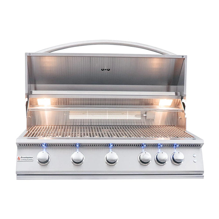 RCS Premier 40" L Freestanding Grill with LED Lights RJC40AL CK outdoor kitchen empire