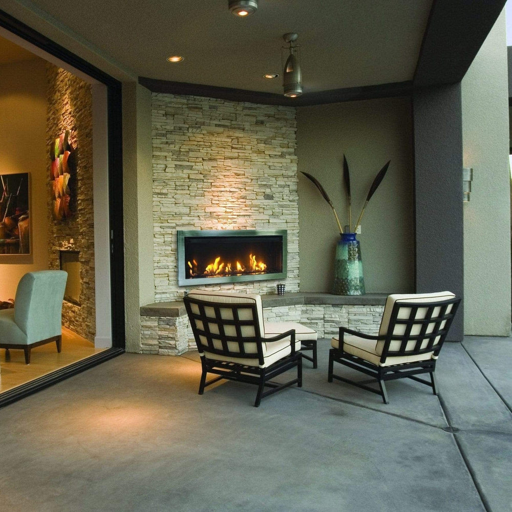 Sierra Flame Tahoe 45" Outdoor Vent Free Linear Gas Fireplace TAHOE-45 outdoor kitchen empire