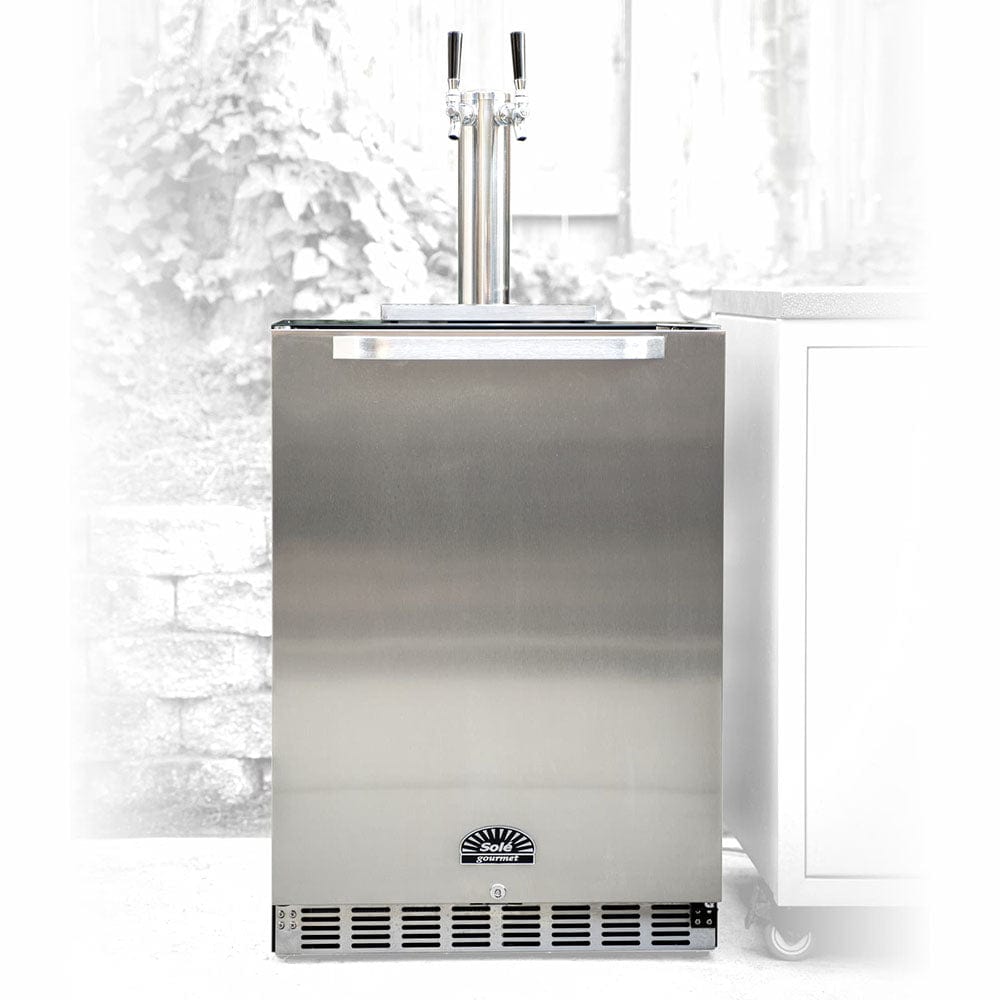Sole Gourmet 24-inch Outdoor Kegerator Dual Tap Included SOKG2402 outdoor kitchen empire