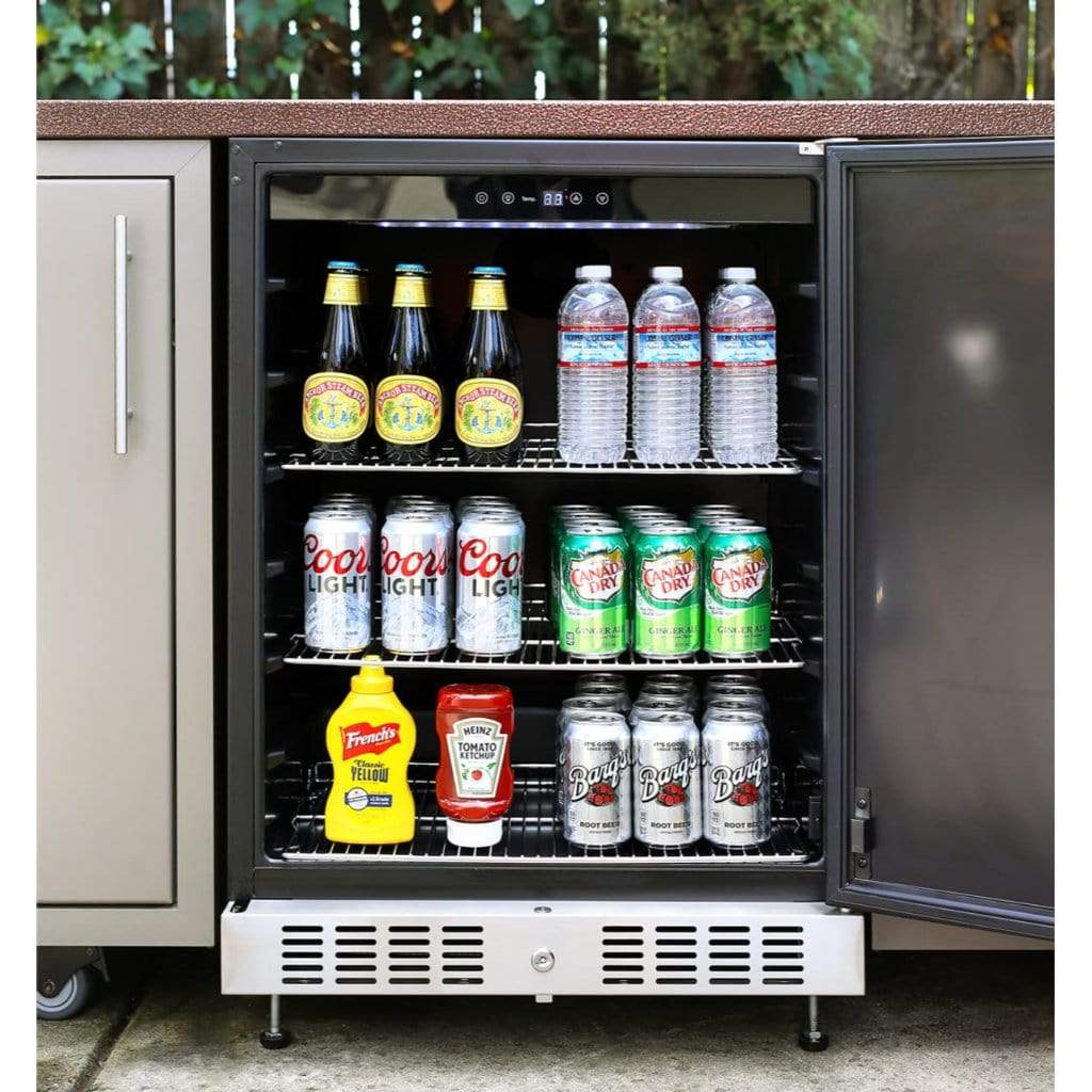 Sole Gourmet 24-inch Outdoor Rated Under Counter Refrigerator SOOR2401 outdoor kitchen empire