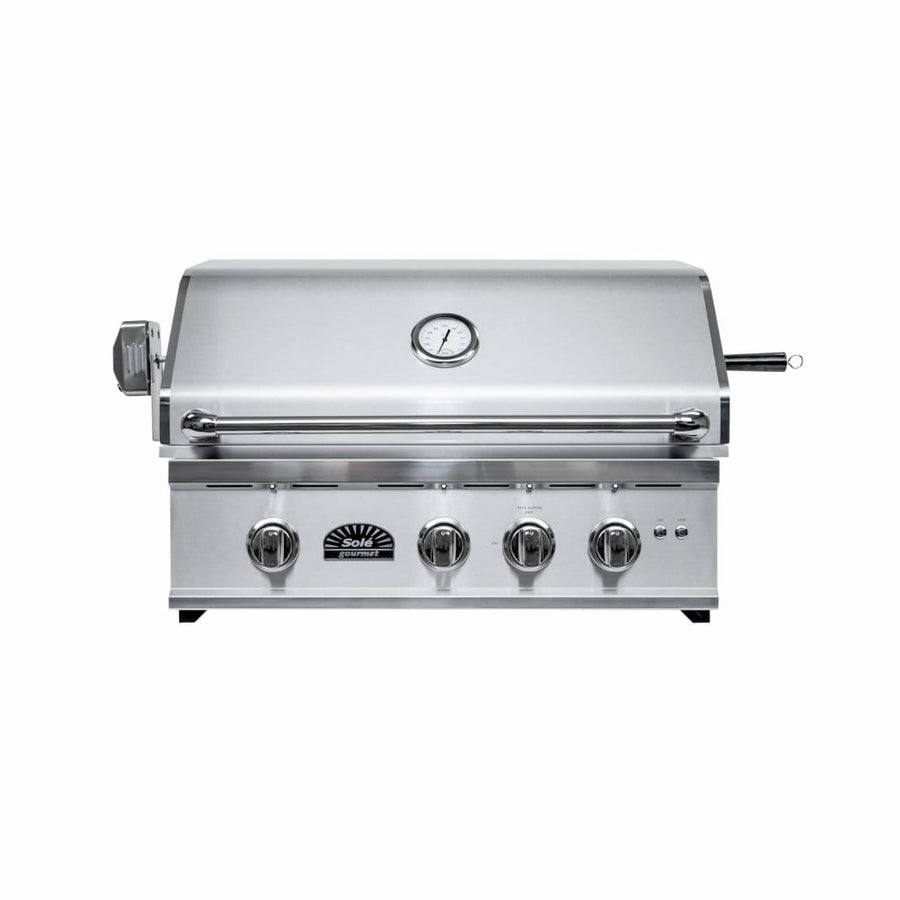 Sole Gourmet 32-inch TR Series 4-Burner Built-In Grill with LED Control Lighting & Rotisserie outdoor kitchen empire