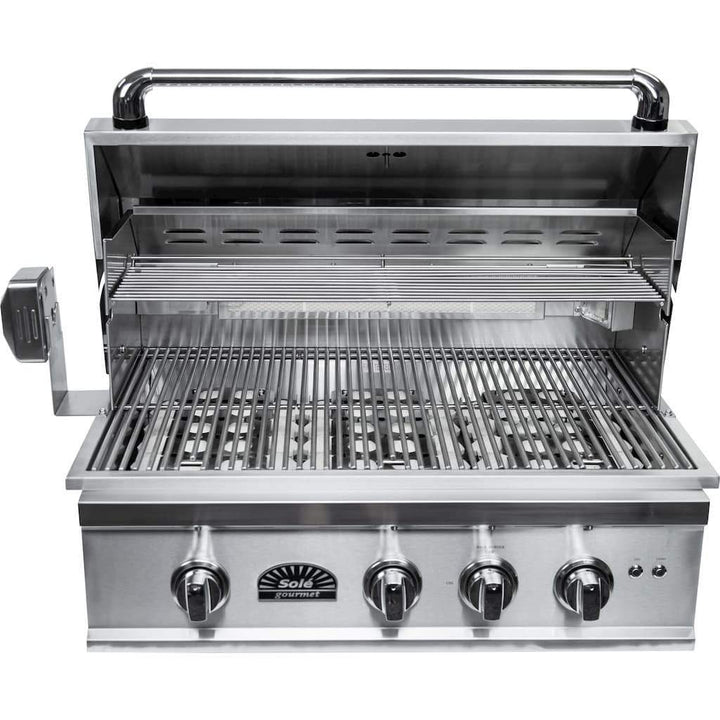 Sole Gourmet 32-inch TR Series 4-Burner Built-In Grill with LED Control Lighting & Rotisserie outdoor kitchen empire