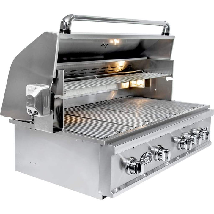 Sole Gourmet 38-inch TR Series 5-Burner Built-In Grill with LED Control Lighting & Rotisserie outdoor kitchen empire