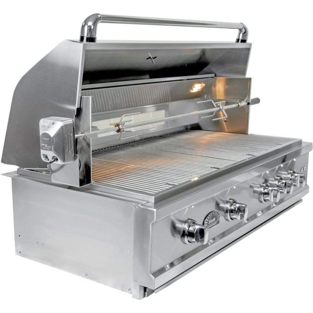 Sole Gourmet 42-inch Luxury Series 5-Burner Built-In Grill with LED Control Lighting & Rotisserie outdoor kitchen empire