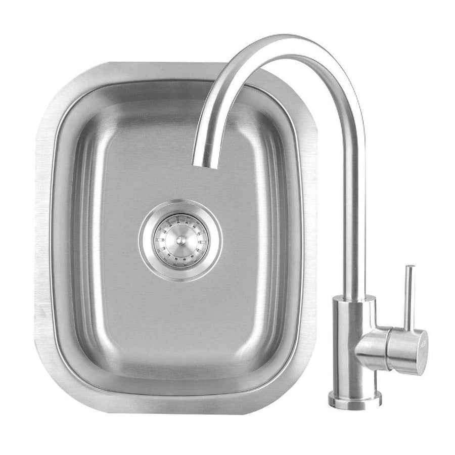 Summerset 19x15" Stainless Steel Undermount Sink & 360º Hot/Cold Faucet SSNK-19U outdoor kitchen empire