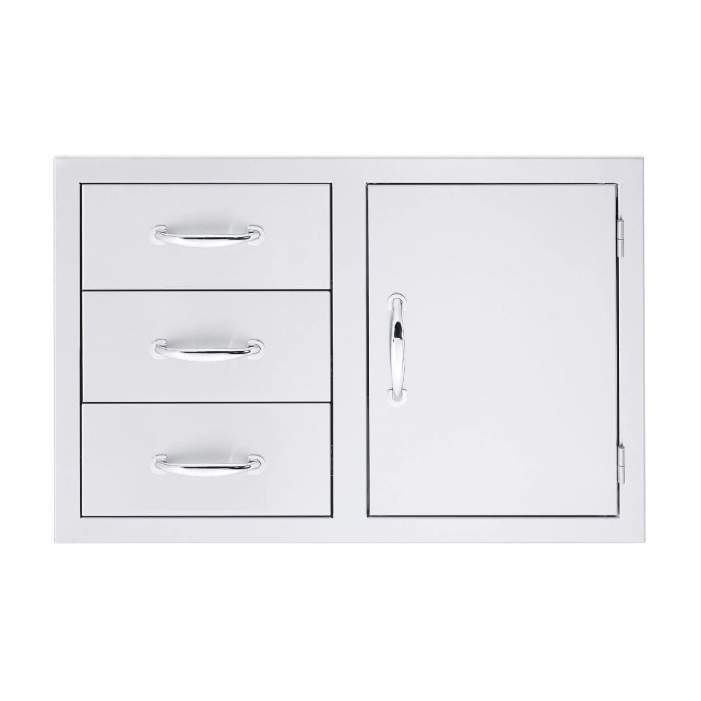 Summerset 33" Stainless Steel Triple Drawer & Access Door Combo SSDC3-33 outdoor kitchen empire