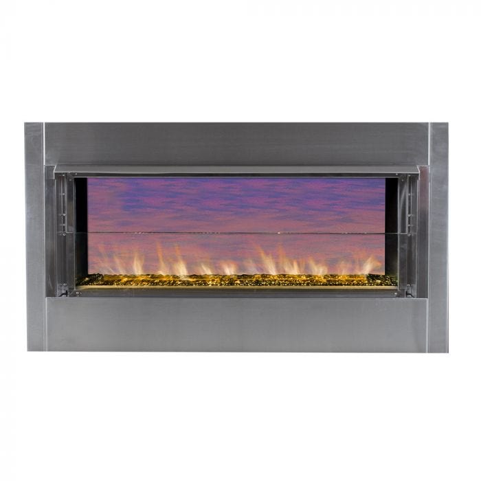 Superior 43" Vent-Free Contemporary Linear Outdoor Fireplace VRE4543 outdoor kitchen empire