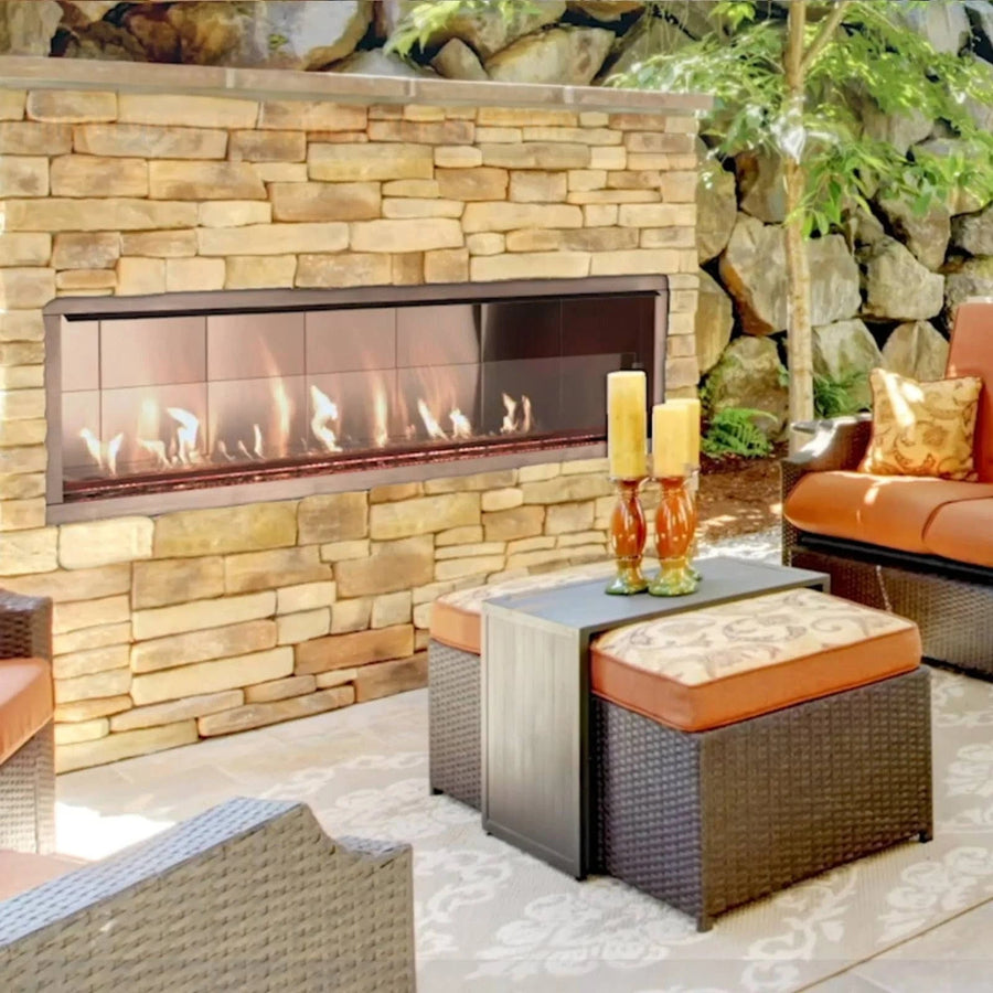 Superior 48" Contemporary Vent-Free Linear Outdoor Fireplace ODLVF48ZEN outdoor kitchen empire