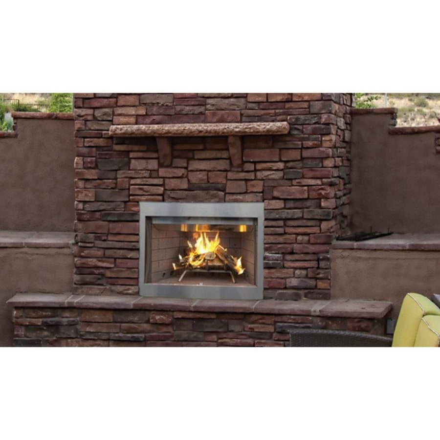 Superior WRE3000 Series 36" Traditional Wood Burning Outdoor Fireplace WRE3036W outdoor kitchen empire