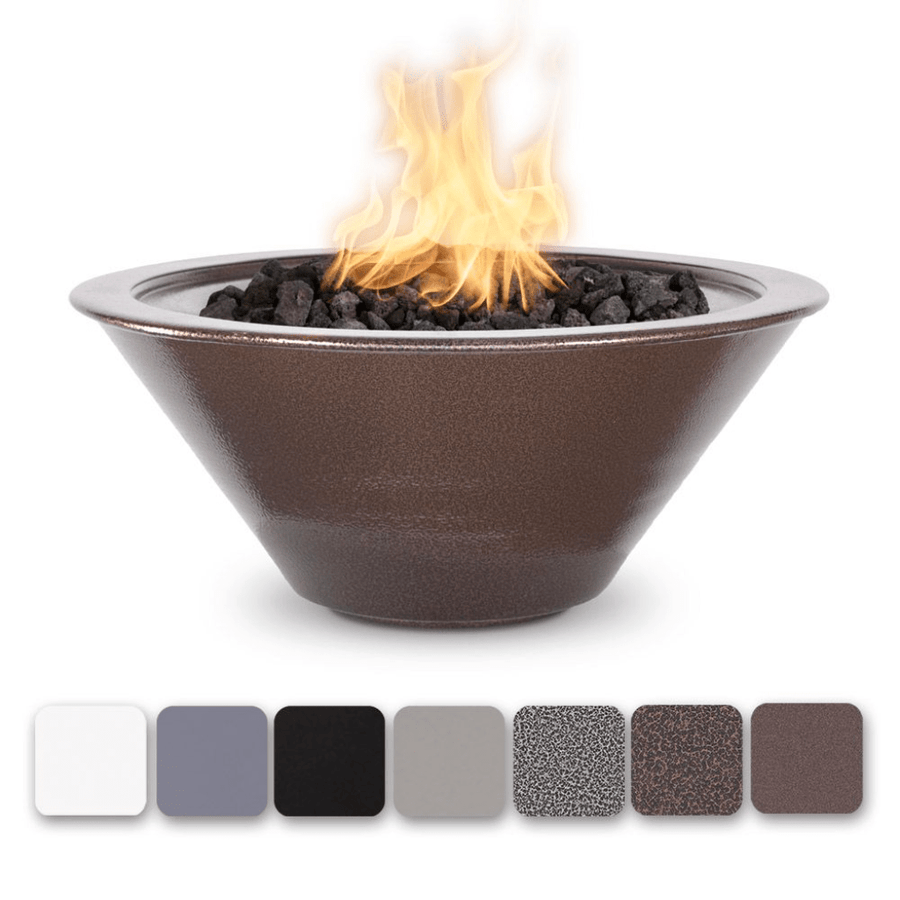 The Outdoor Plus Cazo 24" Powder Coated Steel Round Match Lit Fire Bowl OPT-R24PCFO outdoor kitchen empire