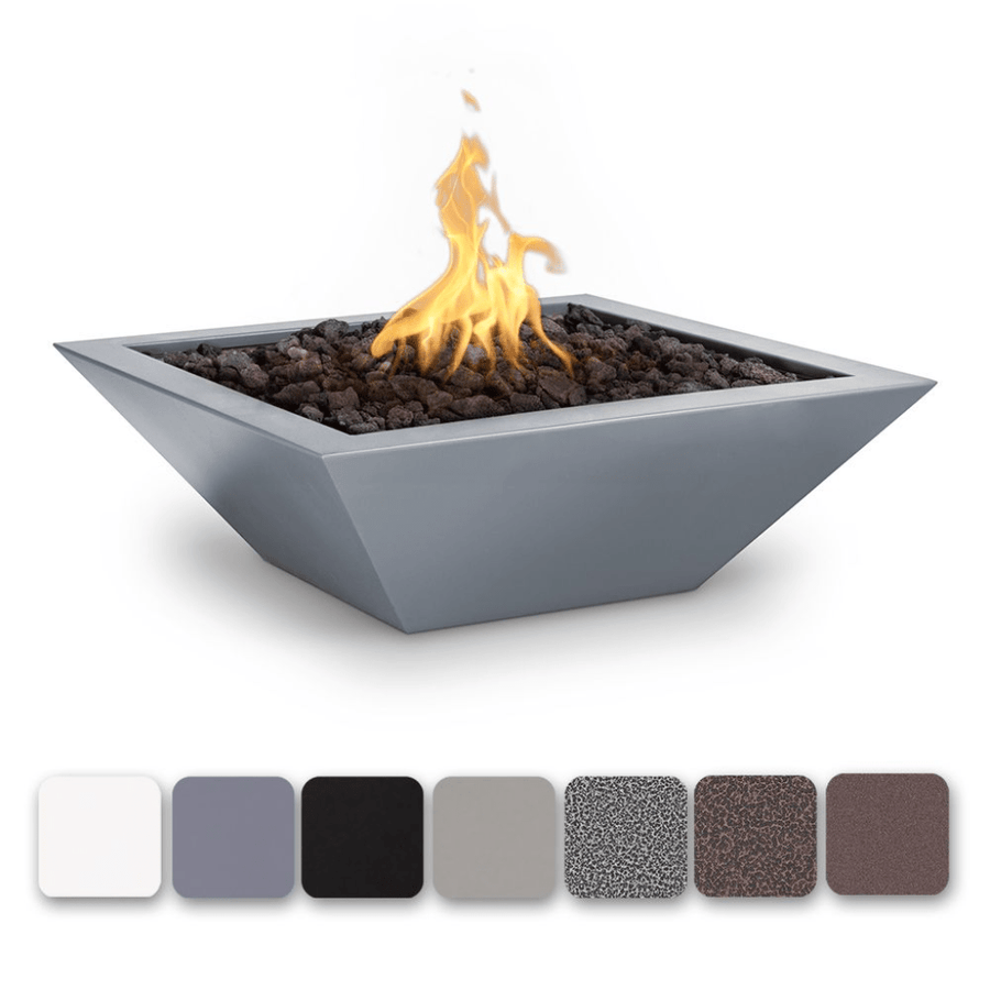 The Outdoor Plus Maya 30" Powder Coated Steel Square Match Lit Fire Bowl OPT-30SQPCFO outdoor kitchen empire