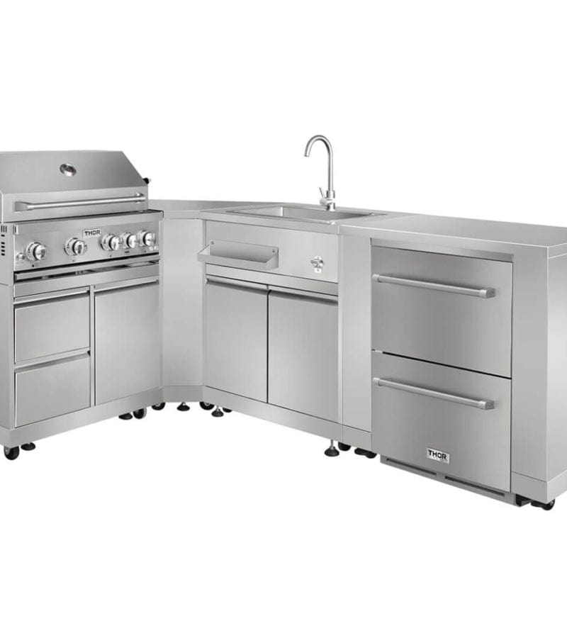 Thor Kitchen Outdoor Kitchen BBQ Grill Cabinet in Stainless Steel (MK03SS304) outdoor kitchen empire