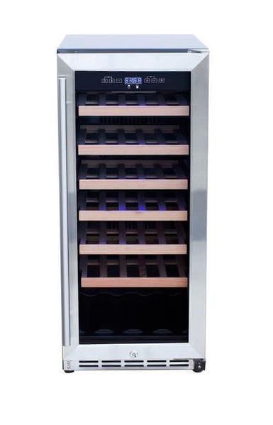 TrueFlame 15" Outdoor Rated Single Zone Wine Cooler TF-RFR-15W outdoor kitchen empire