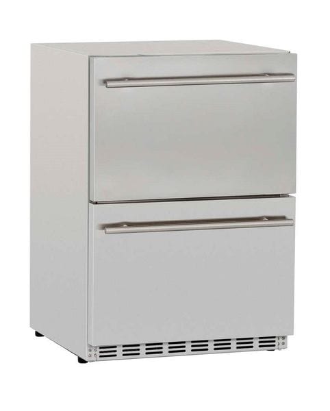 TrueFlame 24" 5.3C Deluxe Two-Drawer Outdoor Rated Fridge TF-RFR-24DR2 outdoor kitchen empire