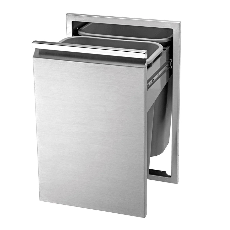 Twin Eagles 18-Inch Roll-Out Stainless Steel Double Trash Drawer TETD182T-B outdoor kitchen empire