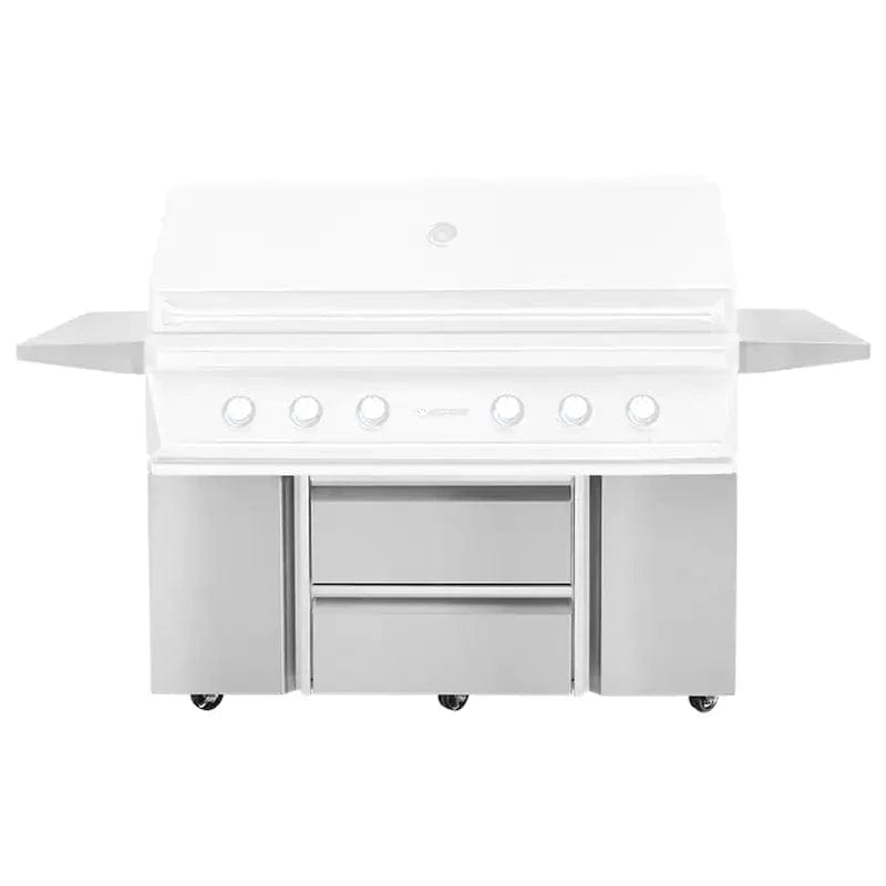 Twin Eagles 54-inch Grill Base with Storage Drawers and Two Doors TEGB54SD-B outdoor kitchen empire