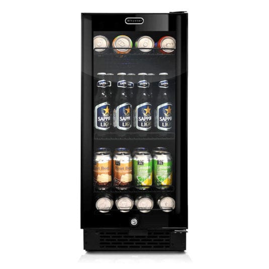 Whynter BBR-801BG Built-in Black Glass 80-can capacity 3.4 cu ft. Beverage Refrigerator outdoor kitchen empire