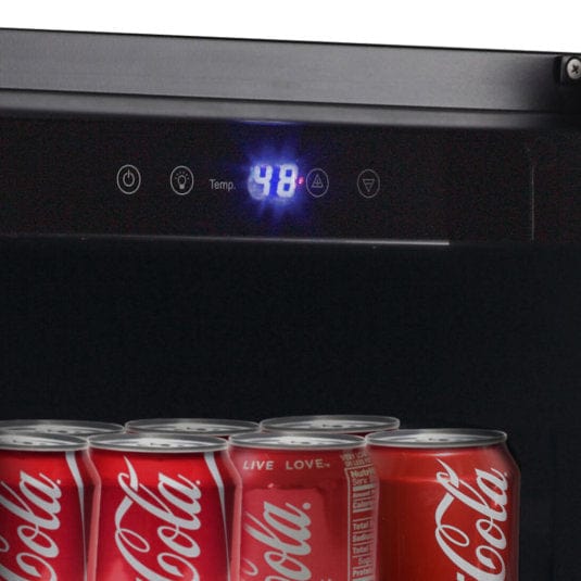 Whynter BBR-801BG Built-in Black Glass 80-can capacity 3.4 cu ft. Beverage Refrigerator outdoor kitchen empire